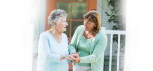 Elderly woman with woman