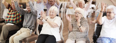 Photo of a group of elders exercising